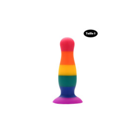 Plug anal ventouse multicouleur taille S 